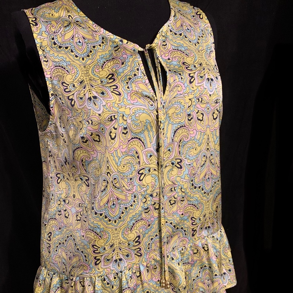NWOT Juicy Couture Paisley Peplum Shirt